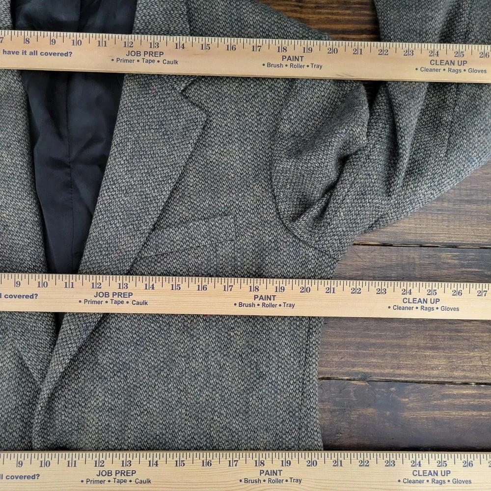 Robert Stock Men's Tweed Sport Coat Blazer Two Button Brown Barley Corn Size 42R